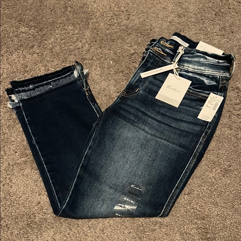 Dark Blue Distressed Jeans